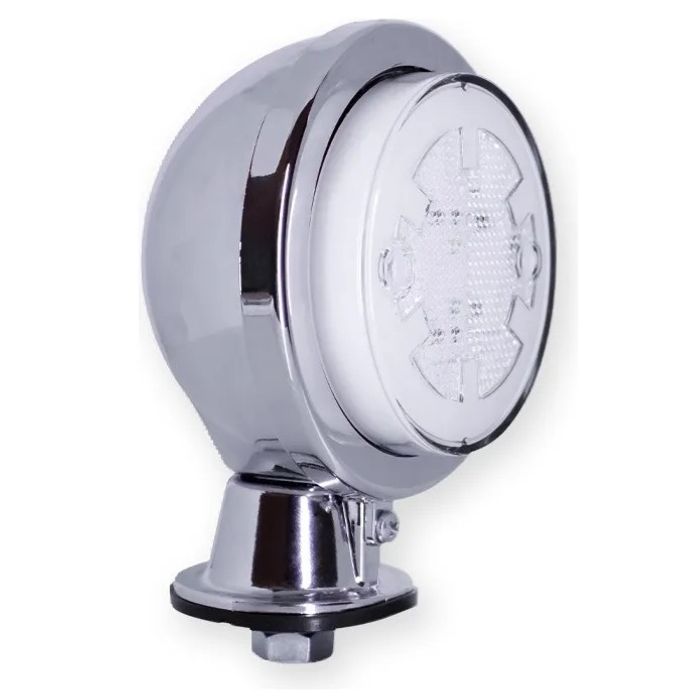 ISO20B054 CR 12/24V - LANTERNA BOJUDA LED CRISTAL 12/24V CROMADA (KIT COM CARCACA E LANTERNA) - PC