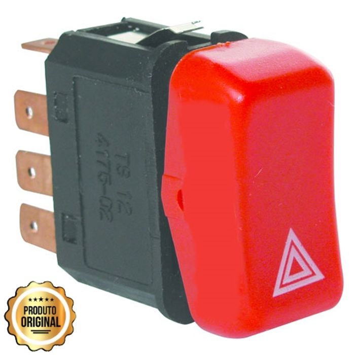 IM11200 24V - INTERRUPTOR EMERGENCIA MERCEDES BENS CAMINHOES/ ONIBUS 88 A 97 24V - ALERTA - PC