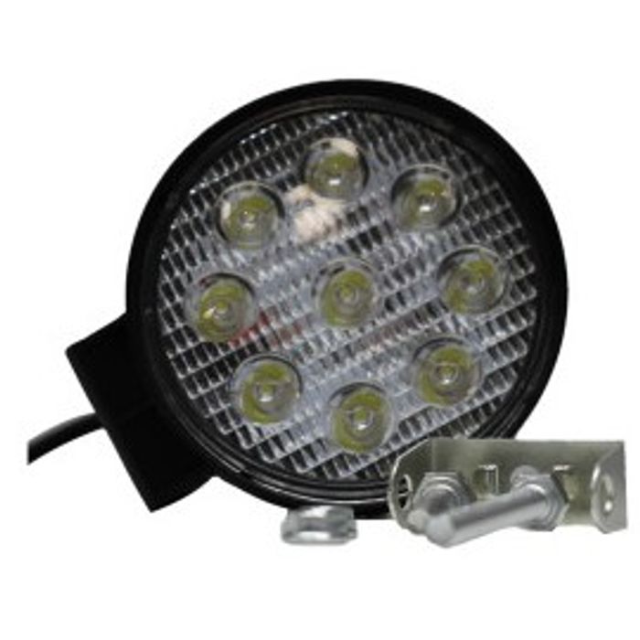 ISO14F27WR 12/24V - FAROL DE LED BRANCO REDONDO 9 LEDS 27W 11,2X4,5CM 12/24V (EMB. 01 PC- VALOR UNITARIO) - PC