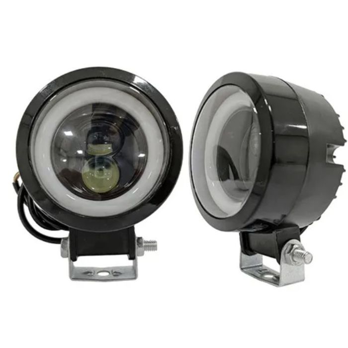 ISO17F1073 12/24V  - FAROL AUX. MINI REDONDO ALTA/BAIXA C/ ANEL 3 POL. 7,5CM- VLR UNITARIO - PC