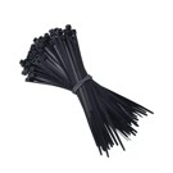 ISO105067 - 37CM - ABRACADEIRA NYLON PRETA REFORCADA 370 X 7,60 X 1,75MM (EMB. COM 100 PCS - VALOR DO CENTO) - CT