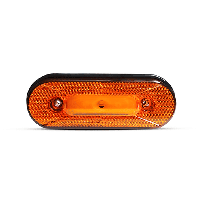 ISO20012 AM 12/24V - LANTERNA LATERAL OVAL - AMBAR 12/24V - PC