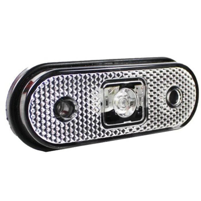 ISO225252 BC 12/24V - LANTERNA LATERAL OVAL BRANCA 12/24V (EMB. COM 01 PECA- VALOR UNITARIO) - PC