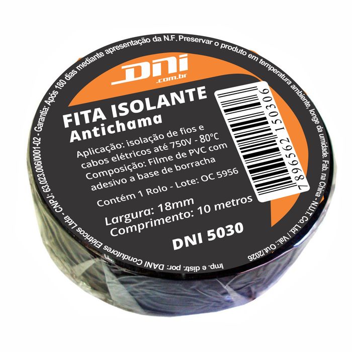 DNI5030 10MT - FITA ISOLANTE PVC- 10MTS - PC