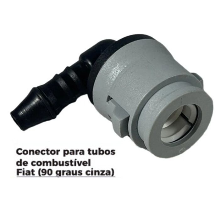 ISO1905082 - CONECTOR PARA TUBOS DE COMBUSTIVEL 90 GRAUS- CINZA- FIAT (EMB. COM 01 PECA - VALOR UNITARIO) - PC
