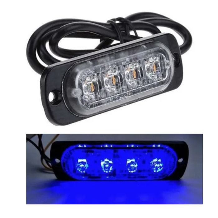 ISO17SF6020 AZ 12/24 - SINALIZADOR LED 12/24V 4K FLASH AZUL 3 FIOS STROBO (EMB. COM 01 PECA- VALOR UNITARIO) - PC
