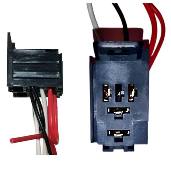 ISO107531 12/24V - CHICOTE COM SOQUETE PARA MINI RELE 4 TERMINAIS 12/24V (EMB. COM 01 PC - VALOR UNITARIO) - PC