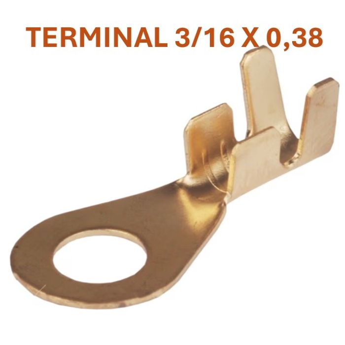 AMS81025 - TERMINAL OLHAL 3/16 X 0,38 MM (EMB. COM 100 PECAS - VALOR DO CENTO) - CT