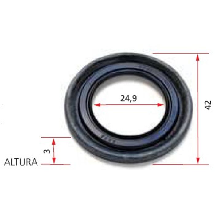 ISO7-3779 - RETENTOR PARTIDA L200 MITSUBICHI MWM - 24,9 X 42 X 3 MM (EMB. COM 01 PECA - VALOR UNITARIO) - PC