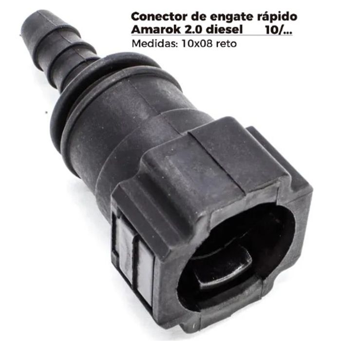 ISO1905626 - CONECTOR - RETO - FILTRO COMBUSTIVEL AMAROK DIESEL - MEDIDA 10X08 (EMB. COM 01 PECA - VALOR UNITARIO) - PC