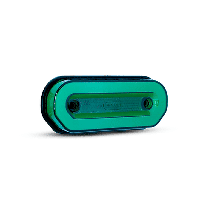 ISO20060 VD 12/24V - LANTERNA LATERAL LUXO - VERDE 12/24V - SEM SUPORTE - PC