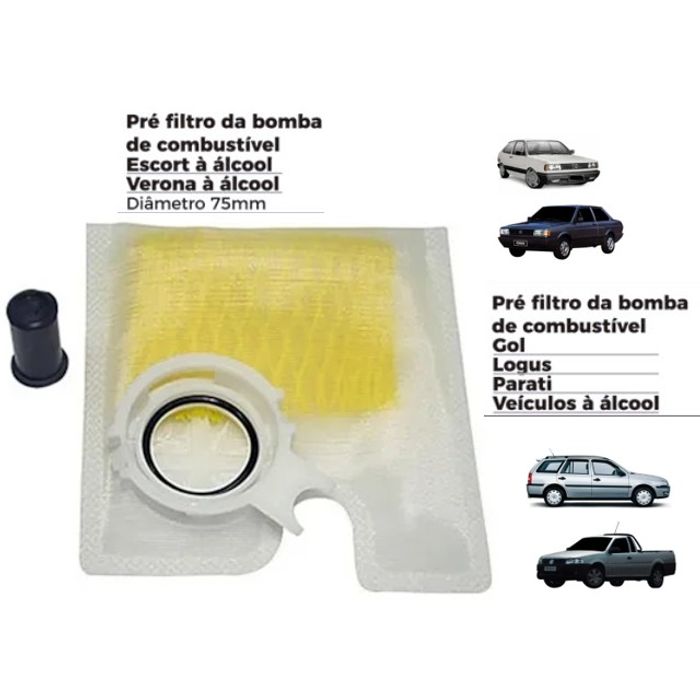 ISO1903014 - PRE FILTRO PARA BOMBA MARWAL/ ESCORT/ VERONA A ALCOOL DIAMETRO 75MM (EMB. COM 01 PECA - VALOR UNITARIO) - PC
