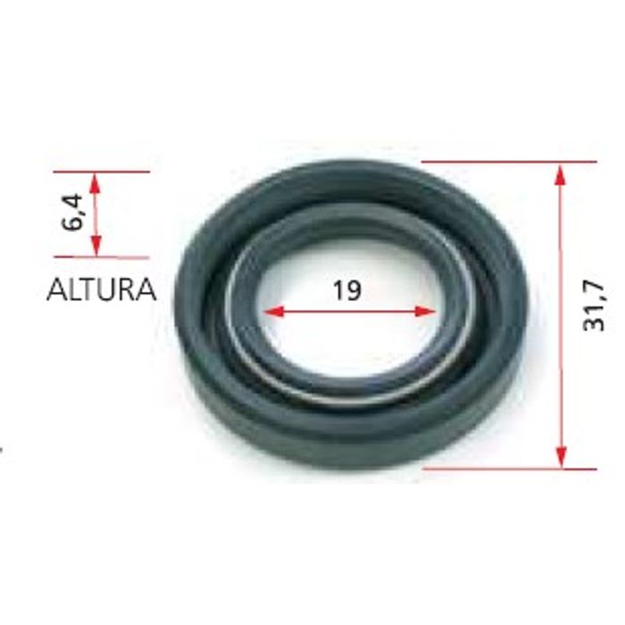 ISO7-3720 - RETENTOR PARTIDA EMPILHADEIRA WAPSA/ HYSTER - 19 X 31,7 X 6,4 MM (EMB. COM 01 PECA - VALOR UNITARIO) - PC