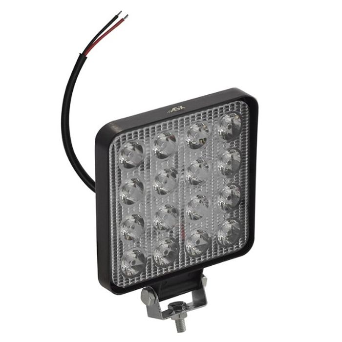 ISO224148 12/24V - FAROL LED QUADRADO 16 LED 48W 12/24V (EMB. COM 01 PECA- VALOR UNITARIO) - PC