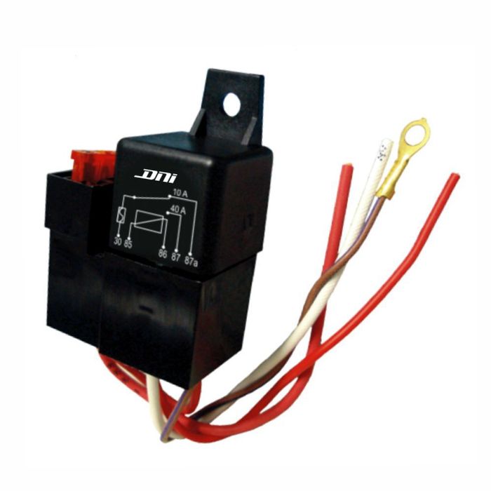 DNI0114 12V - RELE AUX. REVERSOR 40/ 10A COM SOQUETE- 5 TERMINAIS 12V - PC