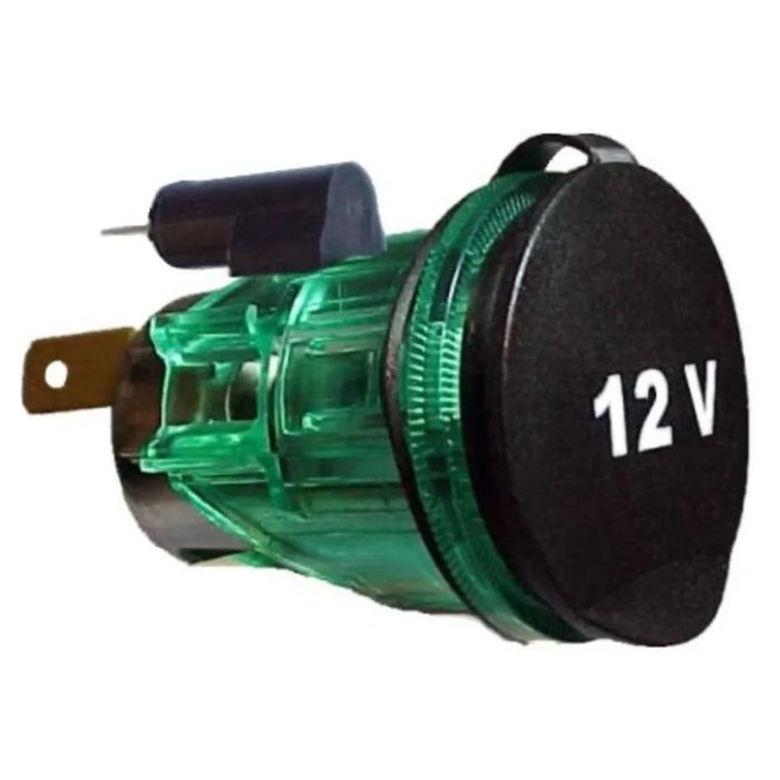 DNI0582 12V - TOMADA C/ TAMPA GRAV. C/ ILUMINACAO 12V - PC