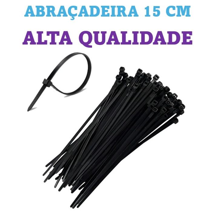 ISO17AB5015 - ABRACADEIRA 15 CENTIMETRO PRETA (EMB. COM 100 PECAS - VALOR DO CENTO) - CT