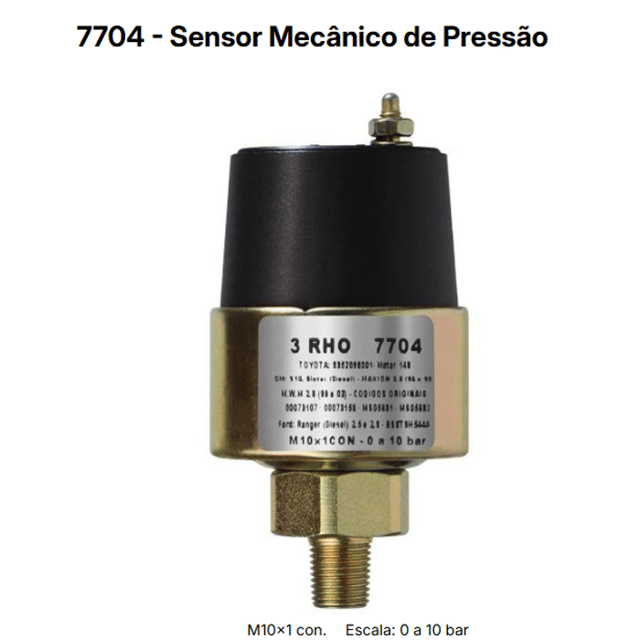 RHO7704 - SENSOR PRES. S10/BLAZER(DIESEL) MAXION 2.5 TOYOTA - UN