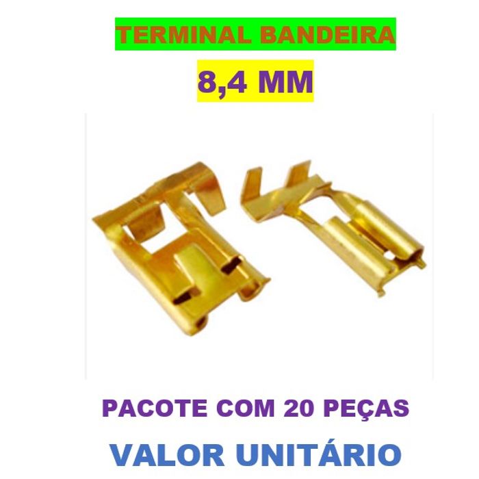 ISO80185 - TERMINAL FEMEA BANDEIRA 6,7 X 1/ 4 (EMB. COM 20 PECAS - VALOR UNITARIO) - PC