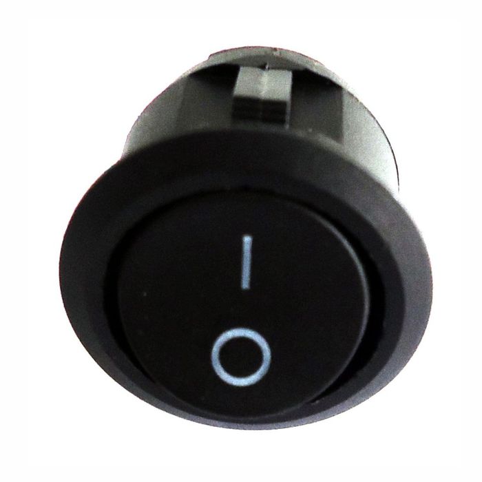 DNI2186 12/24V - CHAVE ON/ OFF REDONDA (GANGORRA) 02 TERM. 02 POS. 23 X 28 MM - MAX 80W - PC