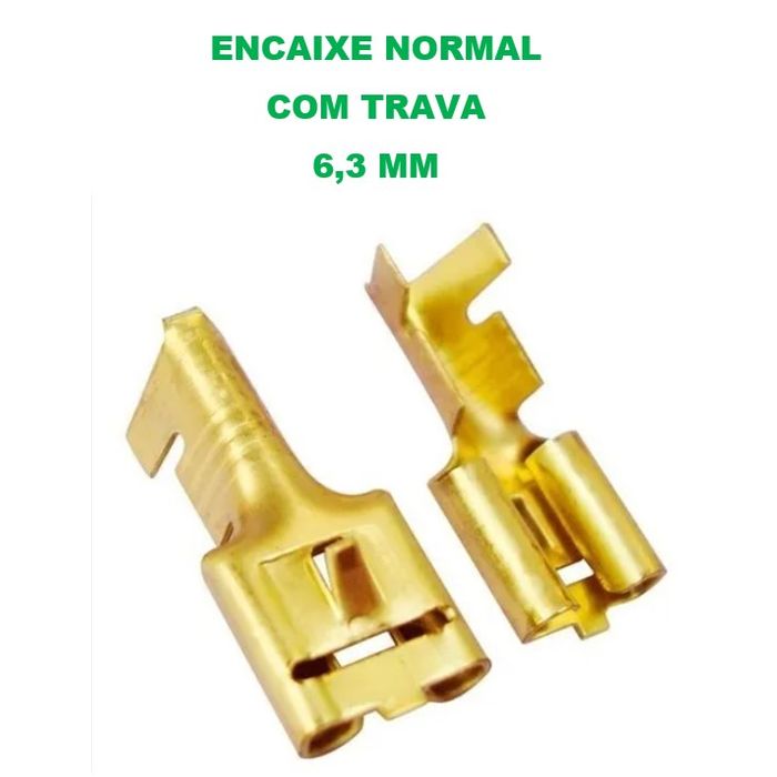 ISO1900004 TOP - TERMINAL ENCAIXE COM TRAVA 6,3 MM (EMB. COM 100 PECAS - VALOR DO CENTO) - CT