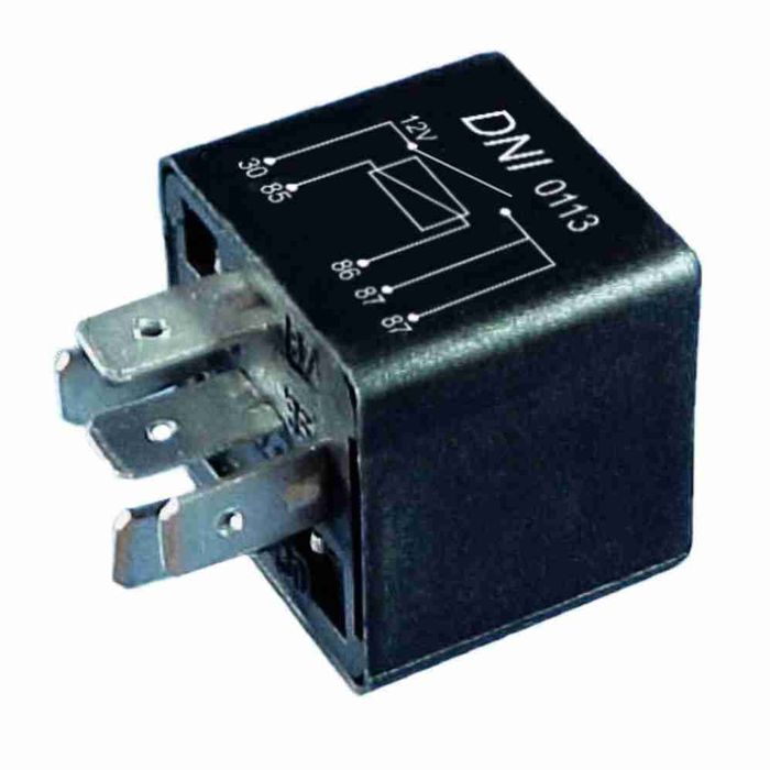 DNI0113 12V - RELE AUX. DUPLO FIAT/ VW/ GM/ HYUNDAI/ KIA 5 TERM. 12V - PC