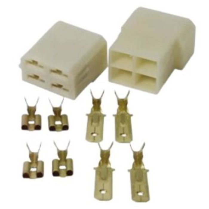ISO1901830 - KIT CONECTOR 4 VIAS 6,3 MM COM TERMINAIS - CJ