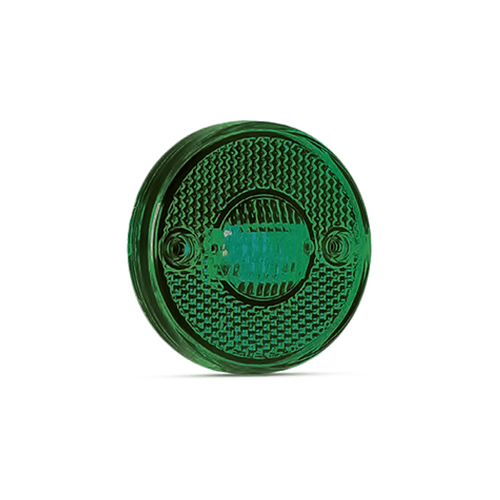 ISO20027 VD 12/24V - LANTERNA LATERAL SEM SUPORTE 65MM - VERDE - 12/24V - PC