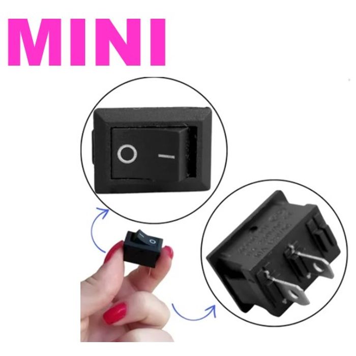 ISO6IT2199 QD2 MINI - CHAVE MINI ON/OFF QUADRADA (GANGORRA) 2 TERMINAIS/ 2 POSICAO 10X15MM - 16A 12V (EMB. COM 1 PECA- VALOR UNITARIO) - PC