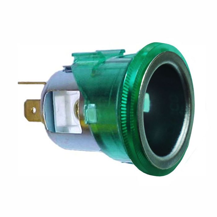 DNI0578 12/24V - TOMADA DE CELULAR C/ DIFUSOR VERDE 12/24V - PC