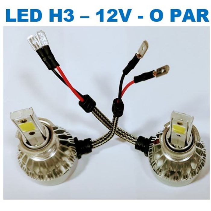 ISO14LFV10 H3 12V - KIT LAMPADA LED V10 H3 12V 30W 20000LM 6500K (EMB. COM 02 PC- VALOR DO PAR) - KIT