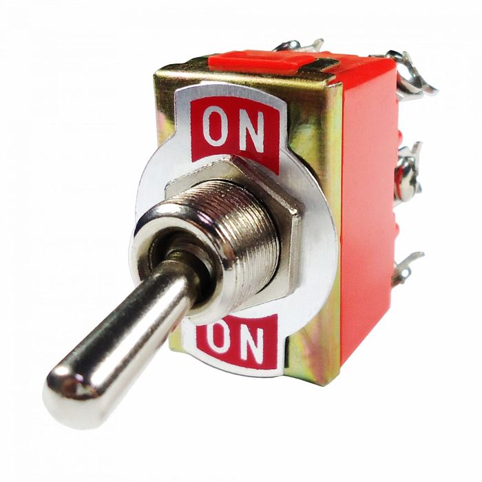 DNI2080 12/24V - INTERRUPTOR ON/ OFF 06 TERM. 02 POS. - 23 X 33 X 50MM MAX - 500W - PC