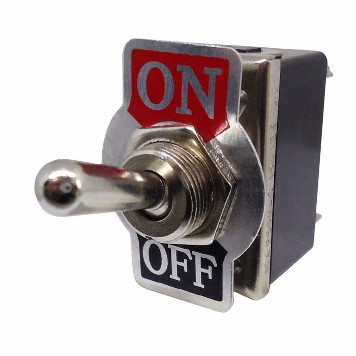 DNI2076 12/24V - CHAVE LIGA/ DESLIGA 4 TERMINAIS POLOS INDEPENDENTES 500W - PC