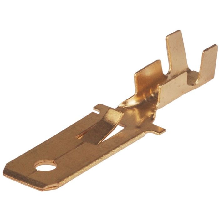 AMS81024 - TERMINAL MACHO LONGO 6,3 MM COM TRAVA (EMB. COM 100 PECAS - VALOR DO CENTO) - CT