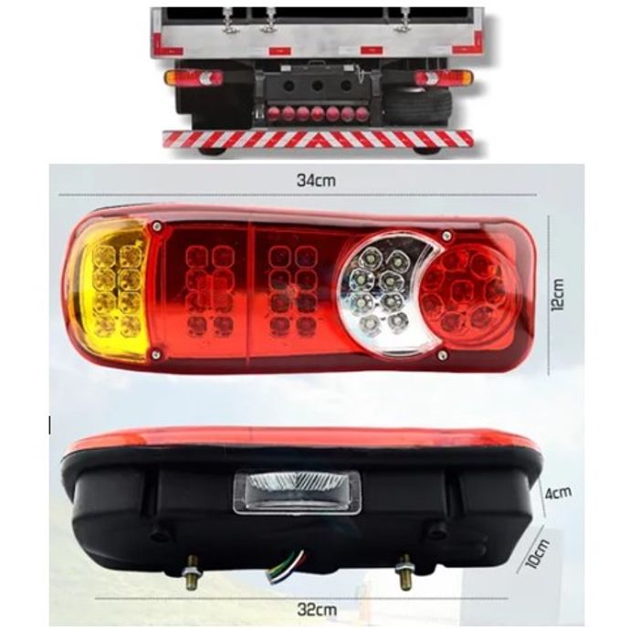 ISO17T1003 12/24V - LANTERNA TRASEIRA LE/LD CAMINHAO 12/24V UNIVERSAL 46 LEDS (EMB. COM 01 PECA- VALOR UNITARIO) - PC