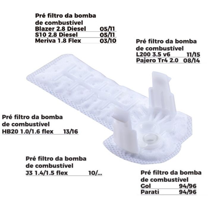 ISO1903038 - PRE FILTRO BOMBA COMBUSTIVEL HB20/ S10/ BLAZER/ GOL/ PARATI/ L200/ PAJERO (EMB. COM 01 PECA - VALOR UNITARIO) - PC