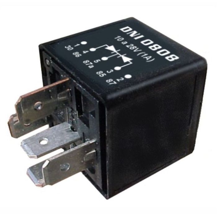 DNI0808 12/24V - RELE CAIXA DE DIODOS MERCEDES BENZ 5 TERMINAIS 12/24V - PC
