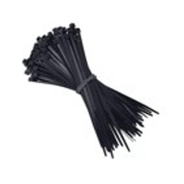 ISO105064 - 28 CM - ABRACADEIRA NYLON PRETA 280 X 4,8MM (EMB. COM 100 PCS - VALOR DO CENTO) - CT