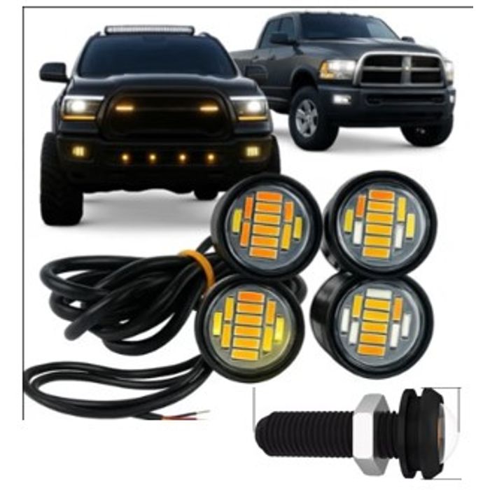 ISO17L1001 BC/AM 12V - LED MINI REDONDO DUAL COLOR BCO/AMBAR 12V 22MM 18W - PC