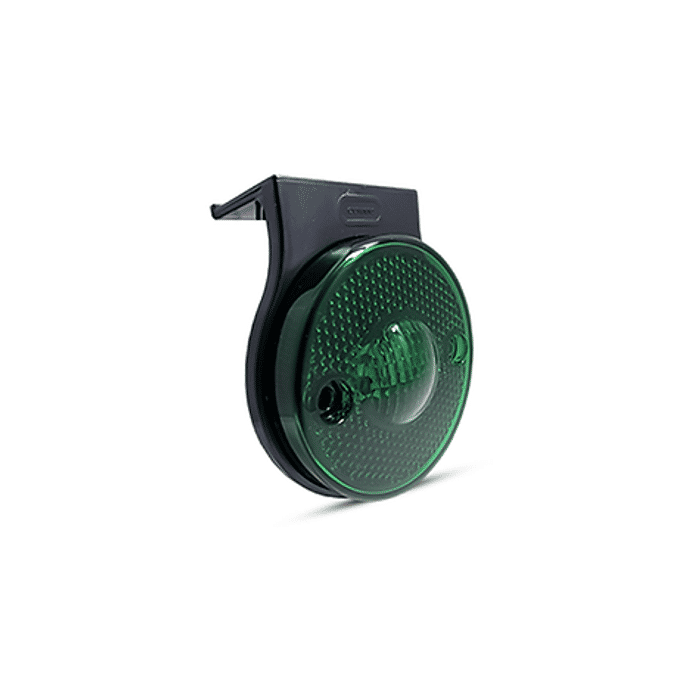 ISO20036 VD 12/24V - LANTERNA LATERAL 65 MM - VERDE - 12/24 - COM SUPORTE - PC