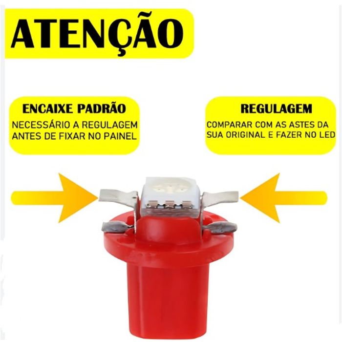 ISO6L4753 VM 12V - SOQUETE PAINEL 12V C/ LED VERMELHA (EMB. COM 1 PECA- VALOR UNITARIO) - PC