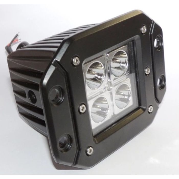 ISO14F5960BLA 12/24V - FAROL LED 12/24V RETANG. 12, 2X9X3,2CM / 4 LEDS 12W (EMB. 01 PC- VALOR UNITARIO) - PC