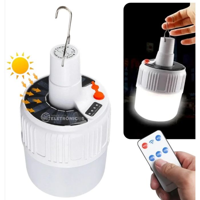 ISO6F4212 - LAMPIAO SOLAR PARA ACAMPAMENTO RECARREGAVEL  (EMB. COM 1 PEÇA - VALOR UNITARIO) - PC