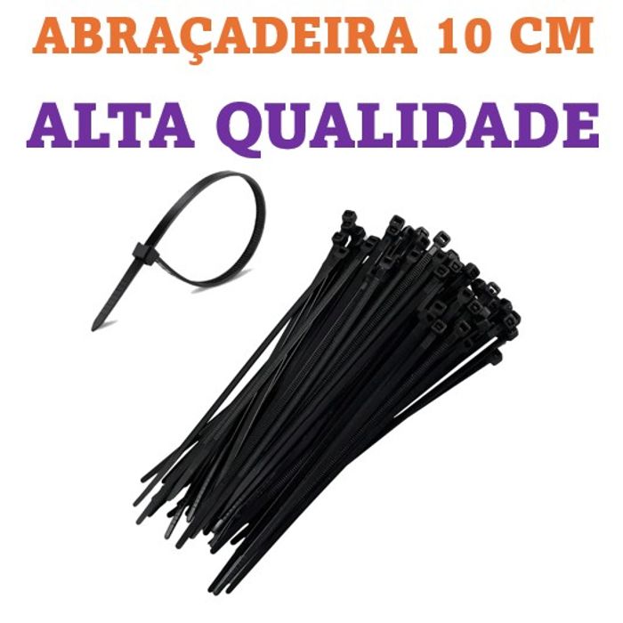 ISO17AB5010 - ABRACADEIRA 10 CENTIMETRO PRETA (EMB. COM 100 PECAS - VALOR DO CENTO) - CT