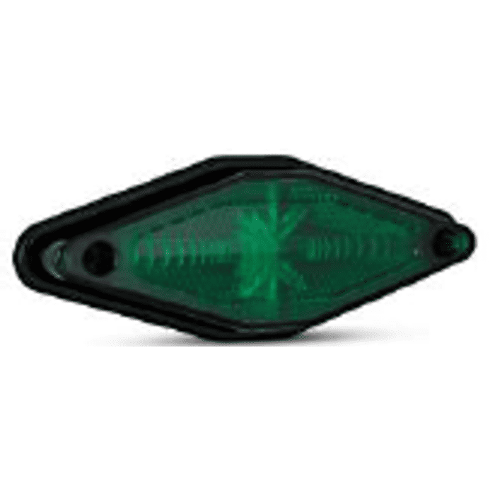 ISO20069 VD 12/24V - LANTERNA LATERAL TOP - VERDE 12/24V - SEM SUPORTE - PC