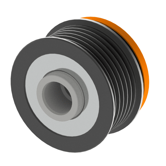 77.1001.0 - POLIA RODA LIVRE ALT S10/ BLAZER/ FRONTIER/ X-TERRA C/ MWM 2.8/ SPRINTER/ FOX  - PC