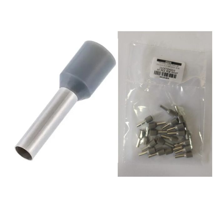 ISO6TE4009 - TERMINAL ILHOS TUBOLAR ISOLADO 4.00 MM CINZA (EMB. COM 20 PEÇAS - VALOR UNITARIO) - PC