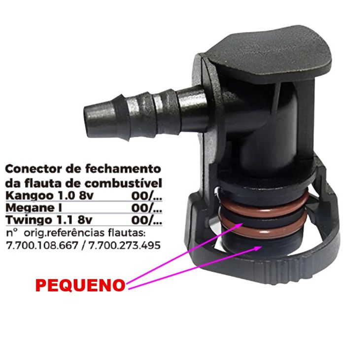 ISO1905084 - CONECTOR PEQUENO FLAUTA LINHA RENALT (EMB. COM 01 PECA - VALOR UNITARIO) - PC