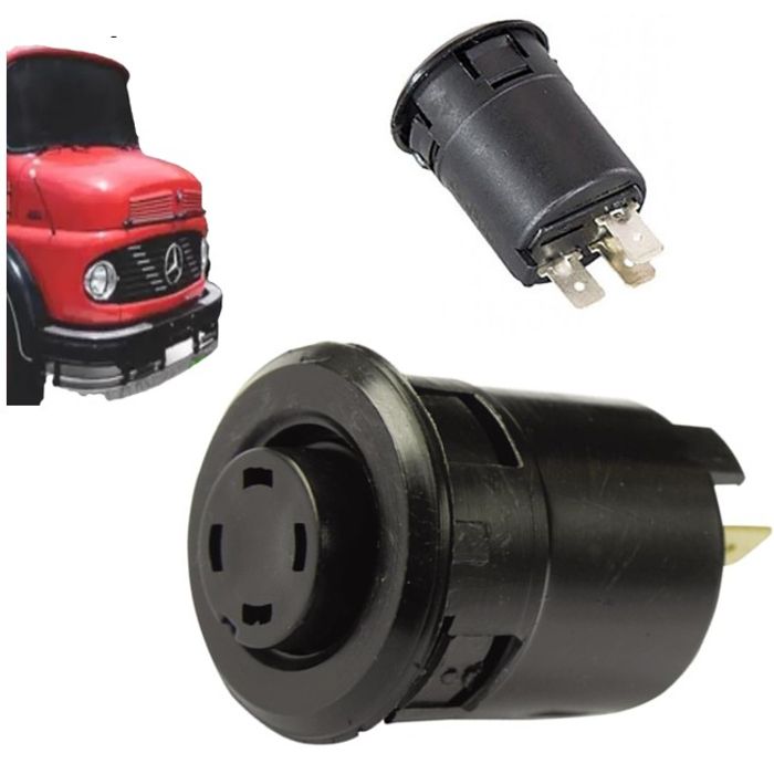 OPN 021063 - BOTAO PRESSAO LIMPADOR/ LUZ INTERNA MERCEDES 03 TERMINAIS - MULTIFUNCAO (EMB. COM 01 PECA - VALOR UNITARIO) - PC