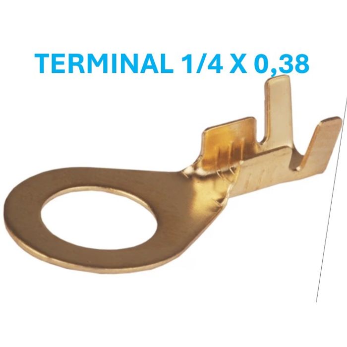 AMS81029 - TERMINAL OLHAL 1/4 X 0,38 MM (EMB. COM 100 PECAS - VALOR DO CENTO) - CT